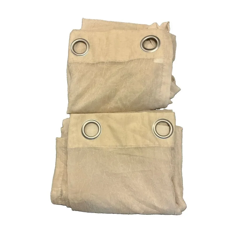 Miller Curtains Preston 48 X 84-inch Grommet-top Sheer Panel Linen Set Of 2